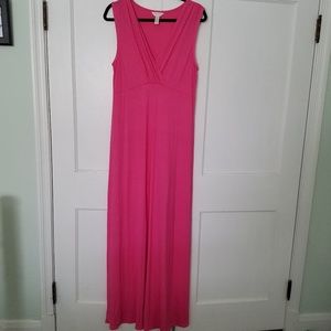 Pink Maternity Maxi Dress